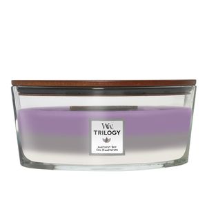 WoodWick Amethyst Sky Trilogy kaars Ellips Amber, Jasmijn, Lavendel, Leer, Sandelhout, Suède, Vanille, Ylang-ylang 1 stuk(s)