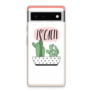 I love cacti: Google Pixel 6 Transparant Hoesje