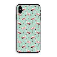 Flamingoprint groen: iPhone XS Biologisch afbreekbaar hoesje