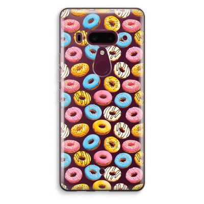 Pink donuts: HTC U12+ Transparant Hoesje