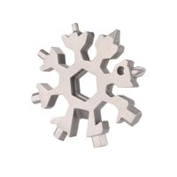 18-in-1 multi-tool Portable outdoor achthoekige Snowflake EDC gereedschap moersleutel mini schroevendraaier (wit)