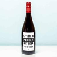 Wijnfles Pensioen Niet mijn probleem meer - Rood (Merlot)