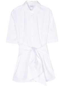 ASPESI chemise en popeline à détail de laçage - Blanc