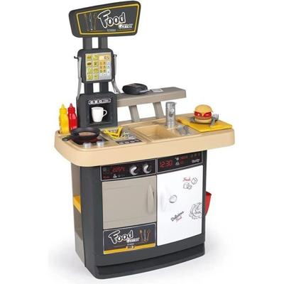 Smoby - Food Corner Restaurant - Keukenresto met CB-lezer - 29 accessoires - Imitatie speelgoed voor kinderen
