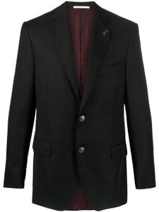 Pal Zileri blazer boutonné à détail de broche - Noir