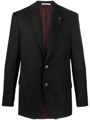 Pal Zileri blazer boutonné à détail de broche - Noir