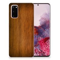 Samsung Galaxy S20 Bumper Hoesje Donker Hout