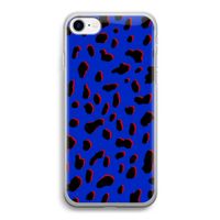 Blue Leopard: iPhone SE 2020 Transparant Hoesje