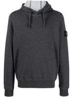 Stone Island hoodie en coton à motif Compass - Gris