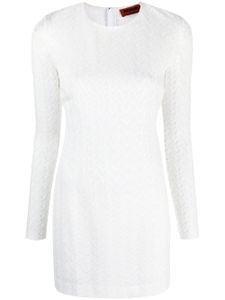 Missoni robe courte en crochet à motif zig-zag - Blanc