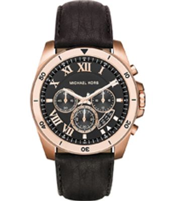 Horlogeband Michael Kors MK8544 Leder Zwart 24mm