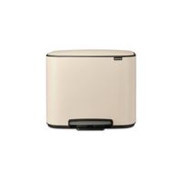 Brabantia Bo pedaalemmer 36 liter met kunststof binnenemmer - Soft Beige - thumbnail