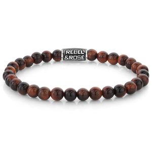 Rebel and Rose RR-60122-V Rekarmband Beads Tiger Red Vintage 6 mm