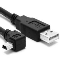 Mini USB to USB 2.0 Cabel, 90° hoek ,lente 50cm - thumbnail