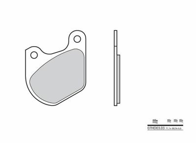 BREMBO Remblokken, voor de moto, Road Organisch 07HD0303