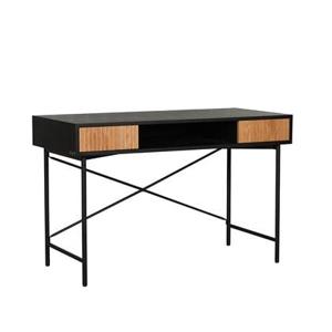 Bronx71 Bureau Maury zwart|blank eiken 120x55x77 cm