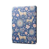Reindeer Blue Pattern Horizontal Flip PU Leather Protective Case for Amazon Kindle 2019 with Sleep & Wake-up Funtion