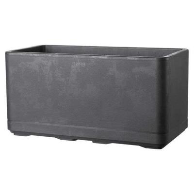 Muret Plantenbak - DEROMA - Cosmo - Antraciet - Met waterreservoir - Wielen - 78 cm