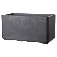 Muret Plantenbak - DEROMA - Cosmo - Antraciet - Met waterreservoir - Wielen - 78 cm