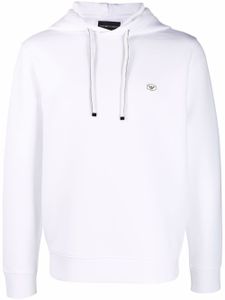 Emporio Armani hoodie à patch logo - Blanc