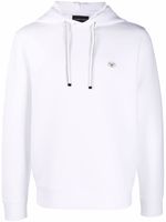 Emporio Armani hoodie à patch logo - Blanc