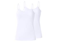 esmara Set van 2 dames spaghettitops (Wit, L (44/46))