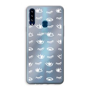 Eye pattern #3: Samsung Galaxy A20s Transparant Hoesje