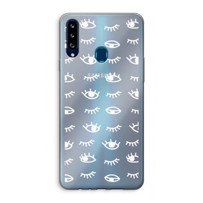 Eye pattern #3: Samsung Galaxy A20s Transparant Hoesje