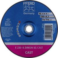 PFERD TOOLS 62223747 E 230-8 ZIRKON SG CAST Afbraamschijf gebogen Diameter 230 mm Boordiameter 22.23 mm Grijs/grauw sferoïdisch gietijzer, Giethuid 10 stuk(s)