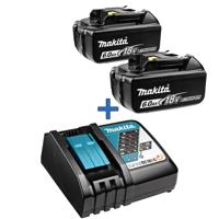 Makita Accu Starterset 18V DC18RC 2x BL1860B - DC18RCPT6 Makita Accu Starterset 18V DC18RC 2x BL1860B - DC18RCPT6