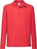 Fruit Of The Loom F504K Kids´ Long Sleeve 65/35 Polo - Red - 152