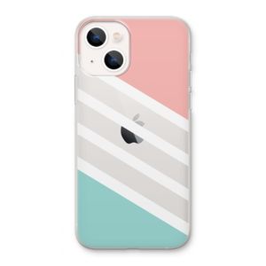 Strepen pastel: iPhone 13 Transparant Hoesje