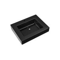Wastafel BWS Ember 1 Kraangat 60x15x46 cm Mat Zwart Wastafel BWS Ember 1 Kraangat 60x15x46 cm Mat Zwart