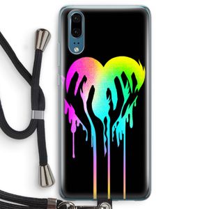 Hold My Heart: Huawei P20 Transparant Hoesje met koord