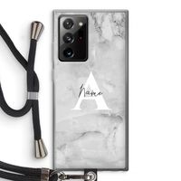 Ivory Marble: Samsung Galaxy Note 20 Ultra / Note 20 Ultra 5G Transparant Hoesje met koord