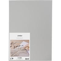 Creativ Company Linoleum, afm 30x40 cm, dikte 3 mm, grijs, 1 stuk/ 1 doos