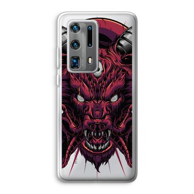 Hell Hound and Serpents: Huawei P40 Pro Plus Transparant Hoesje