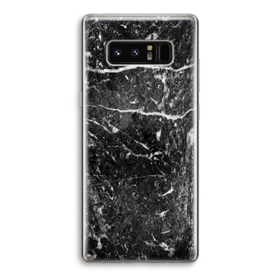 Zwart marmer: Samsung Galaxy Note 8 Transparant Hoesje