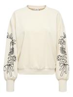 Only Onlbrooke L/s O-neck Detail Swt Noos Sweater Birch Black Magnolia