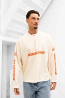 Equalité Arena Longsleeve Jersey Heren Gebroken Wit/Oranje - Maat XL - Kleur: Gebroken WitOranje | Soccerfanshop