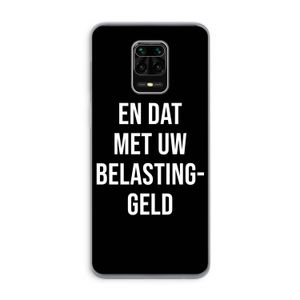 Belastinggeld - Zwart: Xiaomi Redmi Note 9 Pro Transparant Hoesje