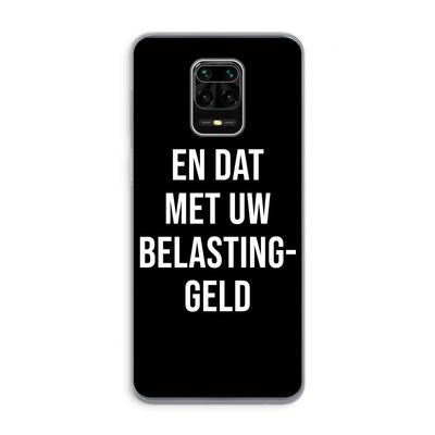 Belastinggeld - Zwart: Xiaomi Redmi Note 9 Pro Transparant Hoesje