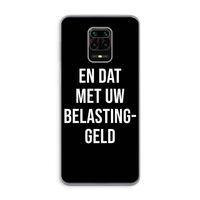 Belastinggeld - Zwart: Xiaomi Redmi Note 9 Pro Transparant Hoesje