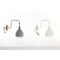 Muurlamp DKD Home Decor 14 x 27 x 26 cm Metaal Cement Donker grijs 220 V 50 W Modern (2 Stuks)