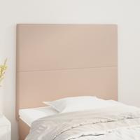 Hoofdborden 2 st 100x5x78/88 cm kunstleer cappuccinokleurig