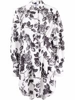 MSGM robe-chemise à fleurs - Blanc