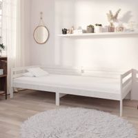 Slaapbank 90x200 cm massief grenenhout wit