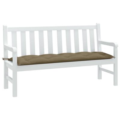 VidaXL Tuinbankkussen 150x50x7 cm stof gemêleerd taupe