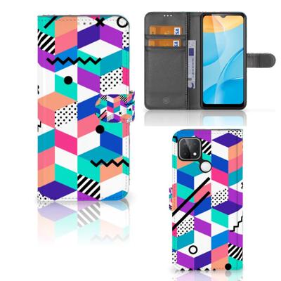 OPPO A15 | Book Case | Blokken Kleurrijk