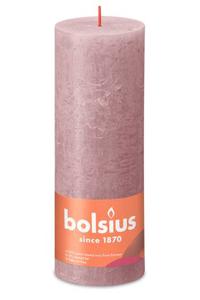 Bolsius Shine Collection<br>
Rustiek Stompkaars 190/68  Ash Rose- Asroze